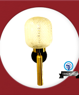 TRACKLITE wall lamps European Romantic Wall Lamp Round Transparent Glass Lamp Wall Lamp Modern Living Room TV Background Wall Lamp Bedroom Bedside Lamp Bathroom Lamp Staircase Lamp Villa Decoration Lamp ( WITH 1 BULB FREE FREE )