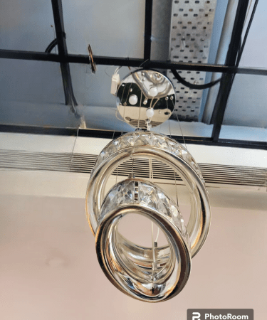 TRACKLITE LED Pendant Light Round Hanging Lamp Modern Single Nordic Circle Metal Hanging Lighting Bedroom Dining Room Living Room ()