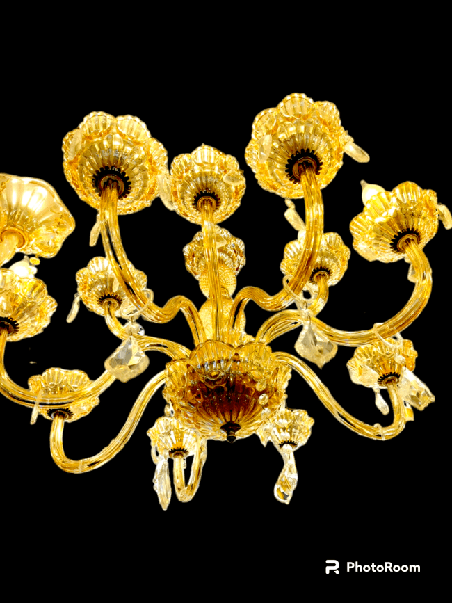 TRACKLITE TRACKLITE Antique Design Crystal Hanging Ceiling Light Chandelier Crystal k9 Orginal ( 25- inch L — 19- inch W ) JHUMMMAR for Home ( INSTALLATION FREE + 12 BULB FREE FREE )