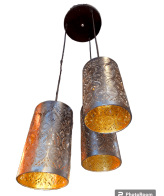 TRACKLITE  Modern Design Hanging Light for Living Room, 3 Lights Round Cluster Chandelier Ceiling Light, Pendant Lamp (Aluminum) (HL 2) (  WITH 3 BULB FREE )