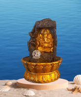 TRACKLITE Global Grabbers Polyresin Table Top Indoor Outdoor Water Fall Fountain with  Lights Home Decor Decoration Gift Gifting Items- (16-inch L __  11- inch W )
