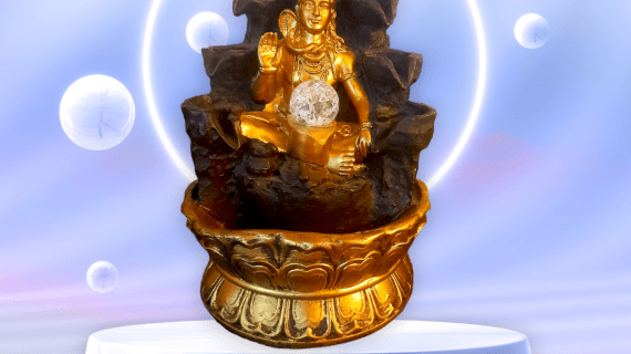 TRACKLITE Cottage Handicraft Shivji/Mahadev/Shiv Water Fountain Idol Statue Showpiece Home Decor Items ( 17- inch L __  11- inch W  )