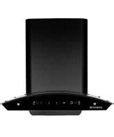 Faber /hr Auto-Clean curved glass Kitchen Chimney (HOOD SUNNY HC SC BK 60, Filterless technology, Motion Sensor & Touch ( 21- inch L _ 23- inch W ) Control, Black)