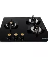 Faber Hob/Hobtop 3 Brass Burner Auto Electric Ignition Glass Top (Maxus HT603 CRS BR CI AI) Black ( 23- inch W _ 6- inch L ) 