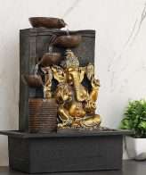TRACKLITE TRACKLITE Polyresin Table Top Indoor Outdoor Water Fall Fountain with LED Lights Home Decor Decoration Gift Gifting Items( 17-inch L __ 11-inch W ) TRACKLITE B  (