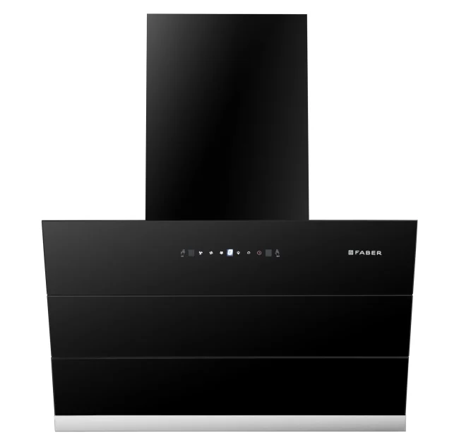 Faber 60 cm 1350 m³/hr Slant, Filterless Auto Clean Chimney,12Yr Warranty on Motor (2Yr Comprehensive), Itailan Design, (HOOD BLISS FL SC AC BK 60, Touch & Gesture Control, Black) 	 ( 33- inch L _ 23- inch W )